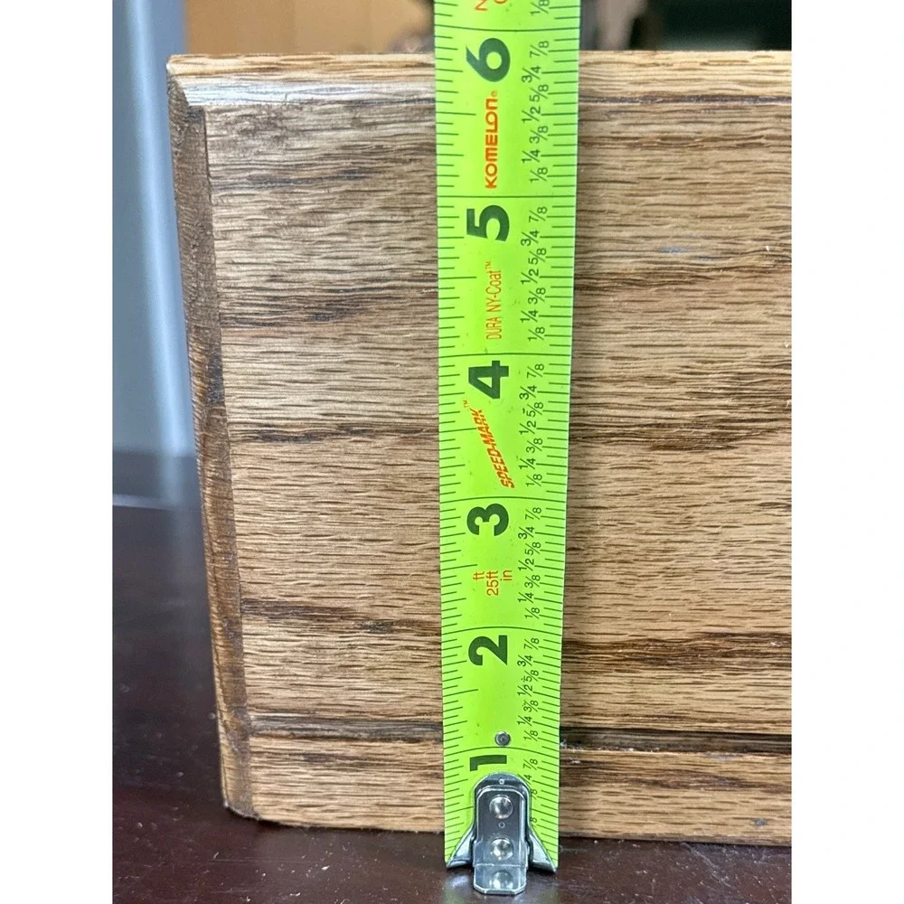 Vintage Small Oak Wood Wall Shelf Plate Rail Display Ledge